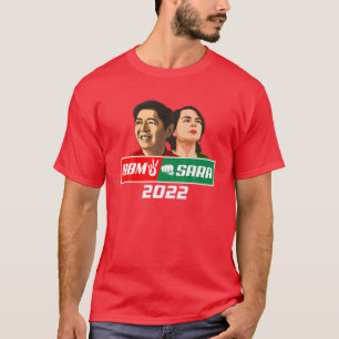 BBM Sara 2022 Duterte Inday President Red Bong Mar T-shirt