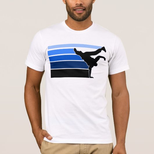 BBOY gradiënt blu blu blu T-shirt (Voorkant)