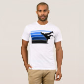 BBOY gradiënt blu blu blu T-shirt (Voorkant volledig)