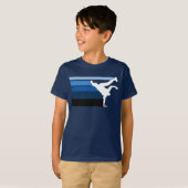 BBOY gradiënt blu whout T-shirt (Voorkant volledig)