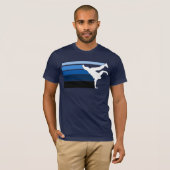 BBOY gradiënt blu whout T-shirt (Voorkant volledig)