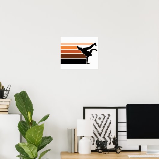 BBOY gradiënt orgn blk poster (Thuiskantoor)