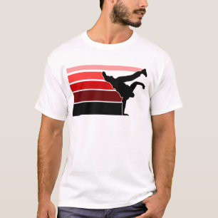 BBOY-gradiënt rode strook T-shirt