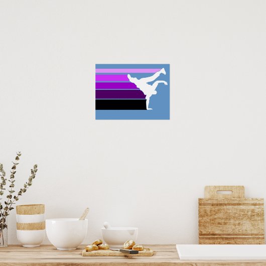 BBOY gradiëntprofiel Wit poster (Keuken)