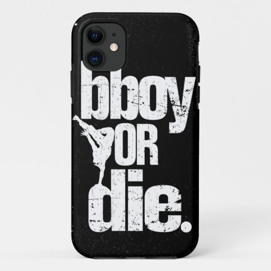 bboy of dood - witte distressed Case-Mate iPhone case (Achterkant)