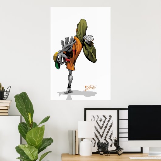 BBOY pose Poster (Thuiskantoor)