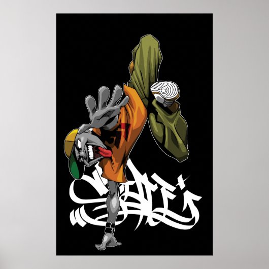 BBOY-poster met graf Poster (Voorkant)