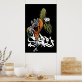 BBOY-poster met graf Poster (Keuken)