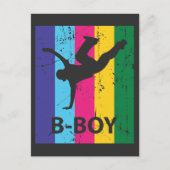 Bboy Retro 70s Breakdansende Boy Gift Briefkaart (Voorkant)