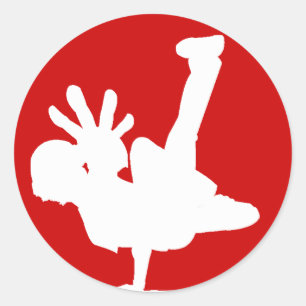 BBOY sticker wit/rood