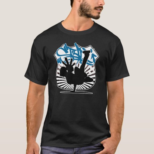 BBOYblue graffiti-schild T-shirt (Voorkant)