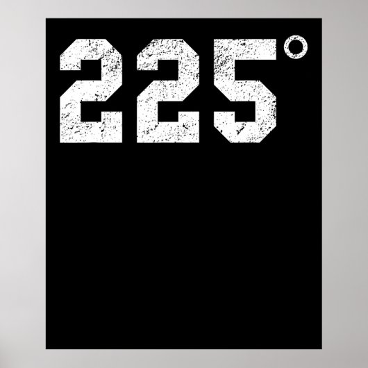 BBQ | 225 graden BBQ grillen Rookvlees Poster (Voorkant)