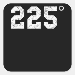 BBQ   225 graden BBQ grillen Rookvlees Vierkante Sticker