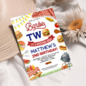 BBQ 2e verjaardagsuitnodiging Zomer Grill Verjaard Kaart