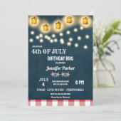 BBQ | 4 juli verjaardag Kaart (Staand voorkant)