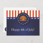 BBQ 4e van het Briefkaart van de Partij van juli (Voorkant / Achterkant)