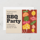 BBQ AANKONDIGINGSKAART (Voorkant / Achterkant)