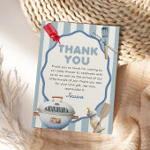 BBQ Achtertuin Baby-Q Baby shower Bedankt Card