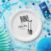 BBQ Achtertuin Feest Papieren Bordje (Feest)