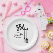 BBQ Achtertuin Feest Papieren Bordje (Feest)