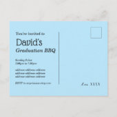 BBQ Afstudeer BBQ, barbecue, bbq-grill, Uitnodiging Briefkaart (Achterkant)
