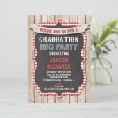 BBQ Afstuderen, afstuderen van picknparty Kaart (Staand voorkant)