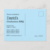 bbq Afstuderen BBQ, barbecue, bbq grill, Uitnodiging Briefkaart (Achterkant)