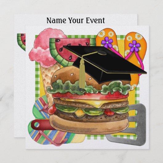 BBQ - Afstuderen / Elke dag! SRF Kaart (Voorkant / Achterkant)