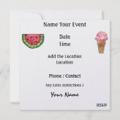 BBQ - Afstuderen / Elke dag! SRF Kaart (Achterkant)