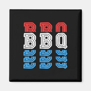 BBQ Amerikaanse vlag Barbecue Grillen Vaders Day M Magneet