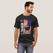BBQ Amerikaanse Vlag BBQ Love 4th of July T-shirt (Voorkant volledig)