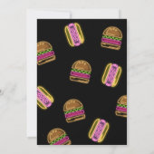 BBQ and Pool Party Neon Birthday Invitation Kaart (Achterkant)