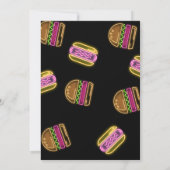 BBQ and Pool Party Neon Photo Birthday Invitation Kaart (Achterkant)