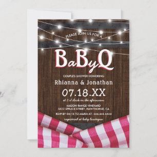 BBQ Baby Couples Shower   Rustische BaByQ Kaart
