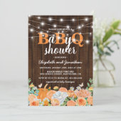 BBQ-Baby-koppels — Shower | Herfst BaByQ Barbecue Kaart (Staand voorkant)