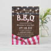 BBQ-Baby-koppels — Shower | Rustic BaByQ Kaart (Staand voorkant)