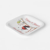 BBQ Baby-Q Baby shower Gingham waslijn Papieren Bordje (Gebogen)