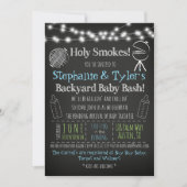 BBQ Baby-Q Baby shower Uitnodiging en Boek Kaart (Voorkant)