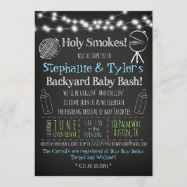 BBQ Baby-Q Baby shower Uitnodiging en Boek Kaart