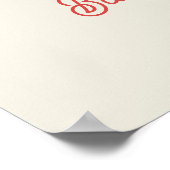 BBQ Baby-Q Baby shower waslijn Poster (Hoek)