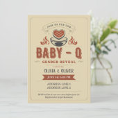BBQ baby shower, Baby-Q gender onthullen Kaart (Staand voorkant)