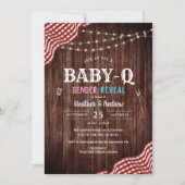 BBQ Baby shower Baby-Q Genderopenbaring Kaart (Voorkant)