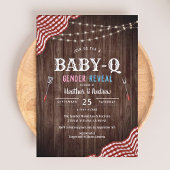 BBQ Baby shower Baby-Q Genderopenbaring Kaart