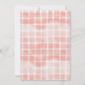 BBQ Baby shower BabyQ Grill Waterverf Red Gingham Kaart (Achterkant)