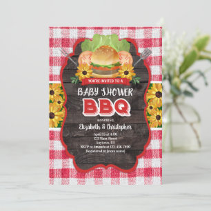 BBQ Baby shower Barbecue Uitnodiging