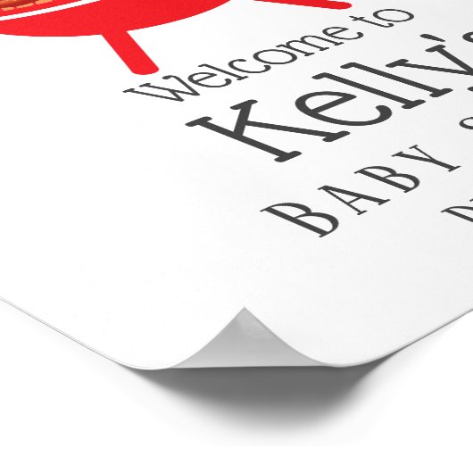 bbq baby shower bbq party , barbecue , bbq grill , poster (Hoek)