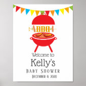 bbq baby shower bbq party , barbecue , bbq grill , poster (Voorkant)