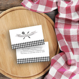 BBQ Baby shower Boeken voor Baby  Grijs Plaid Informatiekaartje