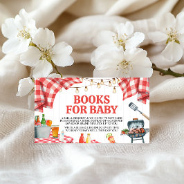 BBQ Baby Shower Boekverzoek Insteekkaart Informatiekaartje