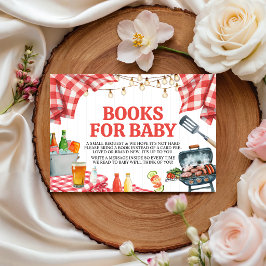 BBQ Baby Shower Boekverzoek Insteekkaart Informatiekaartje